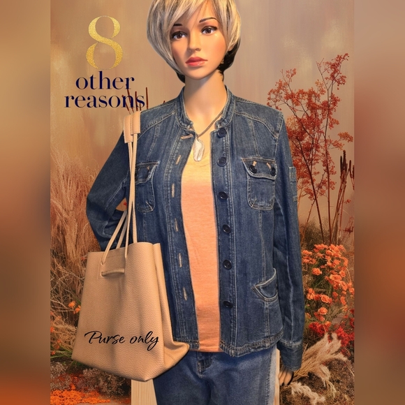 8 Other Reasons Vegan Tan Bucket Bag (Pur14) - Picture 5 of 7